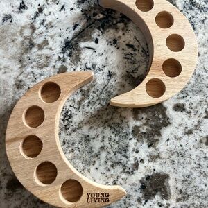 Young Living 5 ml. Natural Wood Crescent Organizers